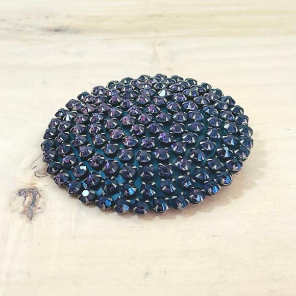 Antique Brooch 1918-20s Edwardian Amethyst Rhinestone Czech Pin Art Deco - Picture 13 of 16